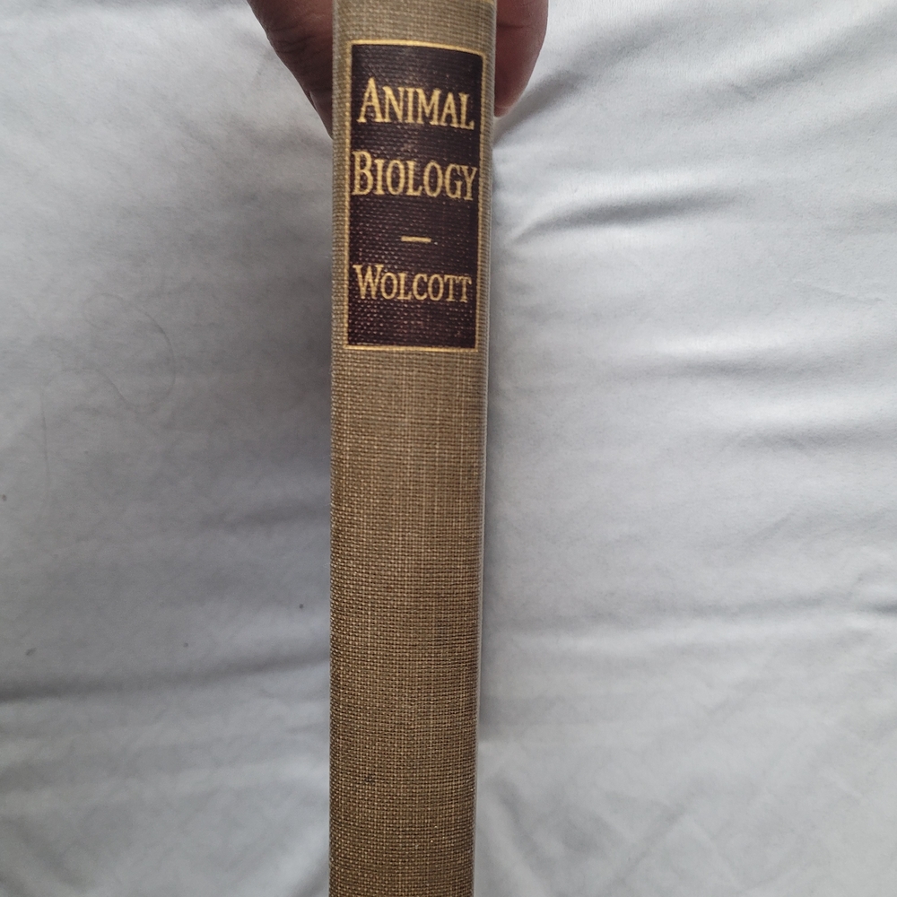 Animal Biology Hardcover Book by Wolcott 1933 Edition